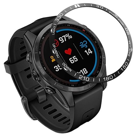 Garmin Fenix 7S metallinen kehysrengas - Musta