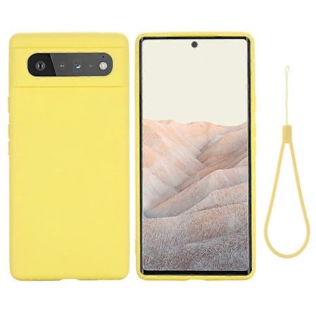 Håndleddsveske Telefondeksel Anti-Fall Telefonbeskyttelse Kompatibel med Pixel 6 Gul Mikrofiber Full-Body Fit Menn 1Sett