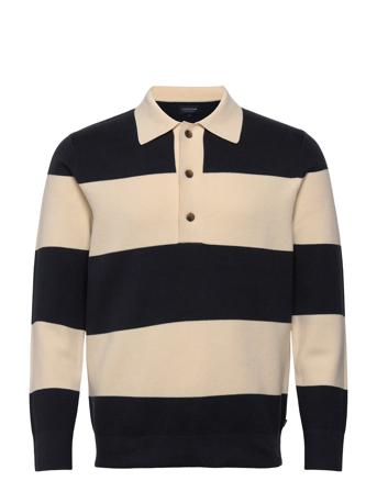 Fransesco Knitted Rugby Sweater Polos Long-sleeved Multi/mønstret Lexington Clothing