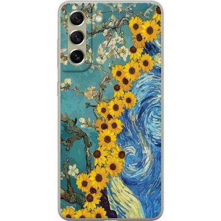 Yhteensopiva Puhelinkuori Samsung Galaxy S21 FE 5G Van Gogh auringonkukka juliste Starry Night taiteellinen kukkia taiteellinen maalaus retro taidetta