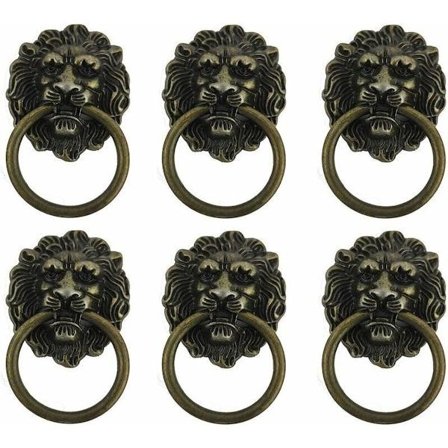 6 stk møbelhåndtak knott, antikke møbelløvehåndtak, retro håndtak knott, egnet