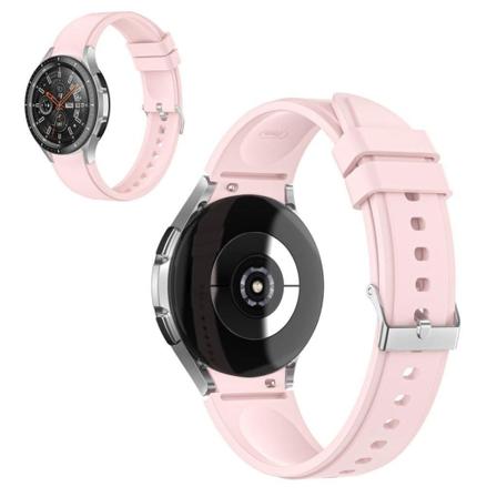Yksinkertainen viileä väri silikoni ranneke Samsung Watch 4 laitteelle - Pinkki Pink
