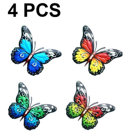 Metallista valmistetut perhoset seinäkoristeluun, seinäkoriste perhonen puutarhakoristelu KLB