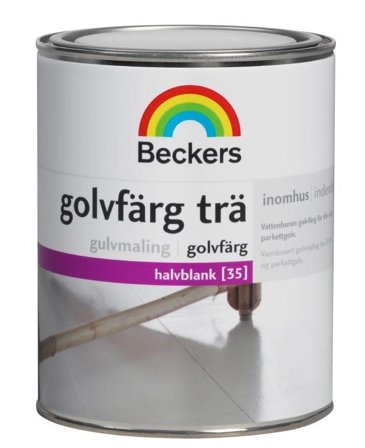 Beckers Golvfärg, Trä halvblank, 1L, Vit, Färg & tapeter