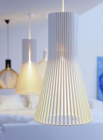 Secto 4201 Small taklampe Ø25 - hvit