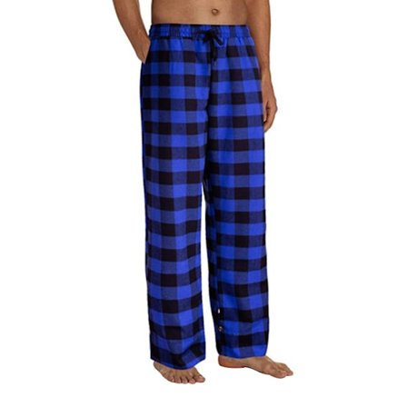 Männs Plaid Pyjamasbyxor, Mjuka Loungebyxor med Fickor