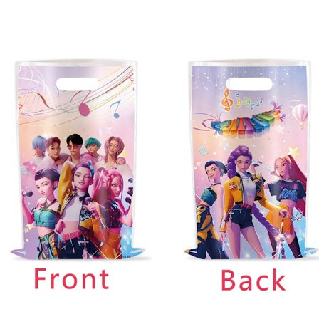 30 stk. Demon Hunters slikposer med håndtag, plastik snack gavepose til drenge, piger, børn, fødselsdag, babyshower, feriefest, favor