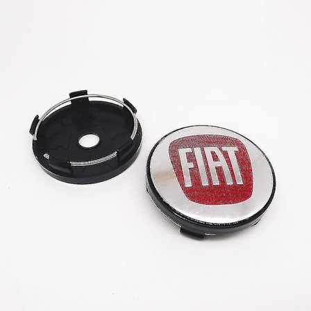 4 stk. 60mm Hjulkapsler til Fiat 500 - Støvbeskyttende Dæksel Emblem til Punto Stilo Bravo Ducato Freemont 124 600