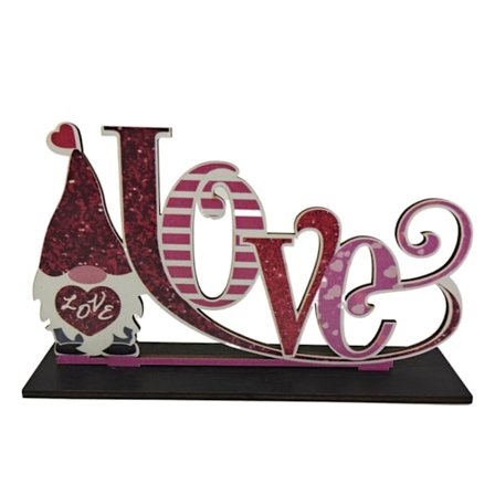 Træ "Be Mine" Bogstaver til Par Værelsesdekoration Tegneseriestil Valentinsdag