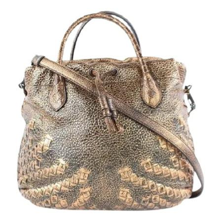 Bottega Veneta Vintage Pre-owned Læder hndtasker Grå, Dame Vintage Tasker, Størrelse: ONE Size