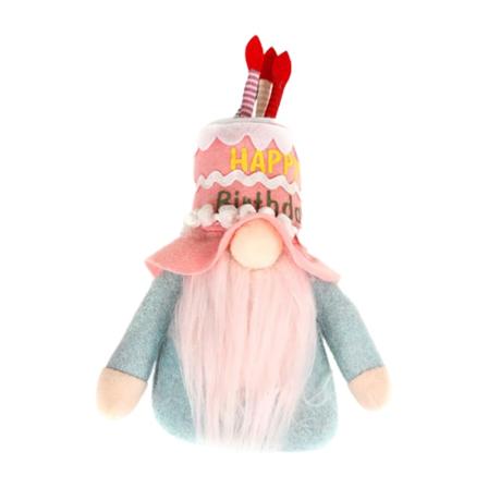 Tillykke med fødselsdagen Gnome Bondegård Tomte Plys Skandinavisk Nisse Dværg Elf Ornamenter Køkken Tiered Bakke Dekorationer
