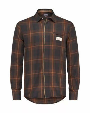Amundsen Skauen Field Shirt Mens Hunter Brown Checks