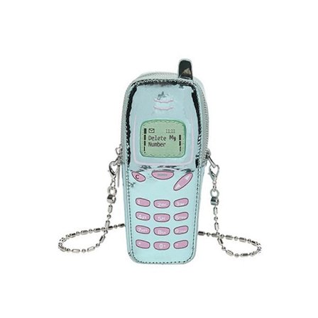 Naisten olkalaukku S p digitaalinen puhelinmuoto Hauska Crossbody PU Messenger -laukku irrotettavalla ketjulla tyt ille Vihre Green