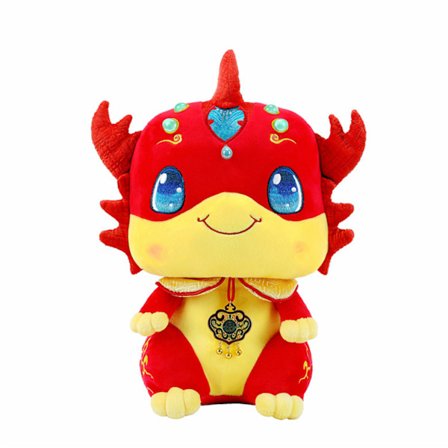 2024 Year Of The Dragons Plyschleksak Bekväm mjuk PP-bomull Kramdocka Jul Nyårspresent