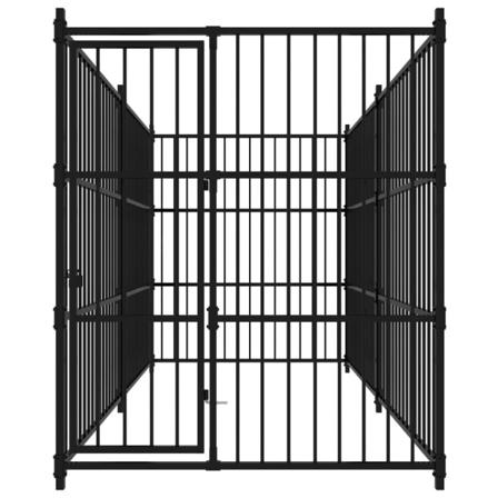 Vidaxl Hundgård För Utomhusbruk 300x150x185 Cm Svart