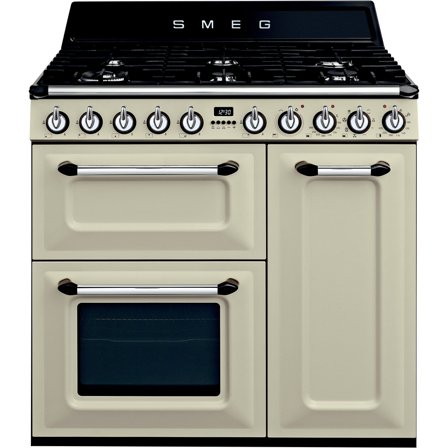 Smeg Victoria Kaasuliesi 90 cm 3 Uunilla, Creme