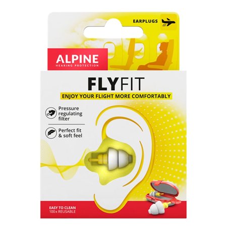 Alpine Hearing Protection Ørepropper FlyFit 2 stk, Tøj & Bolig, Ører, Ørepropper
