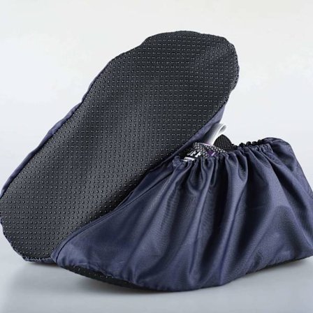 4 par genanvendelige skridsikre skoovertræk (mørkeblå), vaskbare overtrækssko, støvtætte skoovertræk til hjemmet til gulvbeskyttelse til 