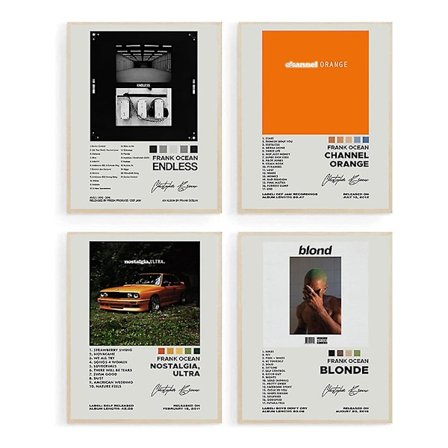 Frank Ocean Album Poster Musikk Album Poster For Rom Estetisk Lerret Veggkunst Soveromsdekor