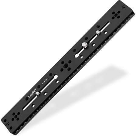 2025 Siste Modell HQR-300 300mm Flerbruks Dobbel Svalehalsskinne Lang Hurtigutløser Forlengerskinne Skyveplate for Kamerastativ Kulehode Klemme