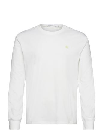 Institutional Ls Graphic Tee Tops T-shirts Long-sleeved White Calvin Klein Jeans