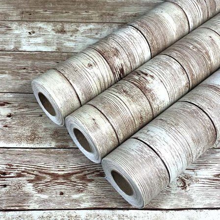 Treimitasjon selvklebende møbelfolie 45cmX3m Retro stil Fu