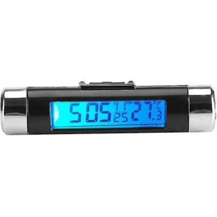 Biltemperaturklocka Clip-on Biltermometer Bilinstrumentbräda Digital Klocka