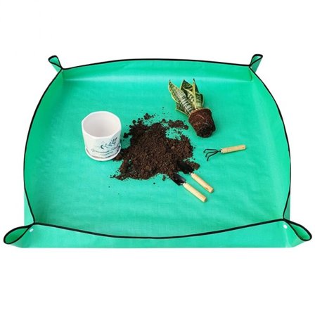 PE Plantetransplantasjonsmatte Sammenleggbar Vanntett Transplantasjonsmatte Innendørs sukkulentplantepottematte Bærbar hagematte F