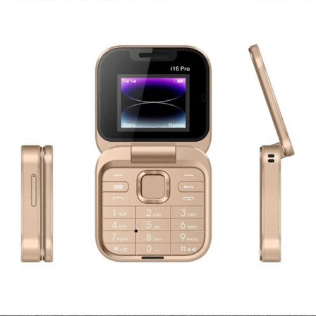 Ny Opgraderet 2024 Ny Mini Flip Mobiltelefon 2 SIM-kort Lille Skærm Foldbar Mobiltelefon