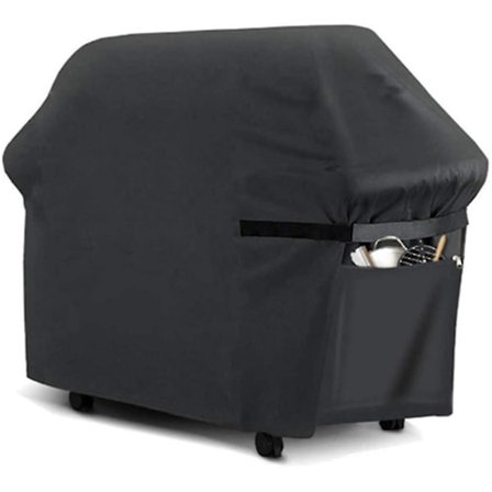 420d Oxford-stoff Grilltrekk Sølvbelagt Støvtrekk Med Oppbevaringspose 145*61*117cm