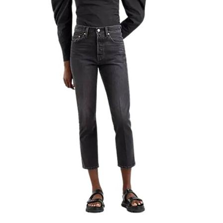 Levi's Cropped Jeans Sort, Dame, Størrelse: W27