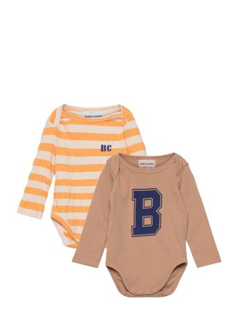 Baby Yellow Stripes Body Pack Bodies Long-sleeved Gul Bobo Choses*Betinget Tilbud