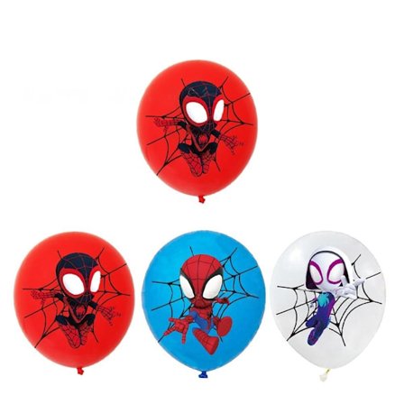 18 stk. Spidey og venner Spiderman balloner fødselsdagsfest dekorationer forsyninger