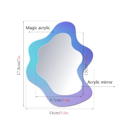 Ny student skåp dekorativ spegel kylskåpsmagnet fantasy spegel skåp dekoration