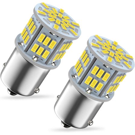 Ultra-lyse LED-pærer 54X 3014 chipset 1156 P21W, 12V 24V BA15S 7506 6500k Hvide LED-pærer til bil, autocamper, pakke med 2