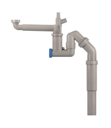 Jafo 8086531 Vandlås 50 mm, G40, PP Med teleskoprør, Indendørs afløb