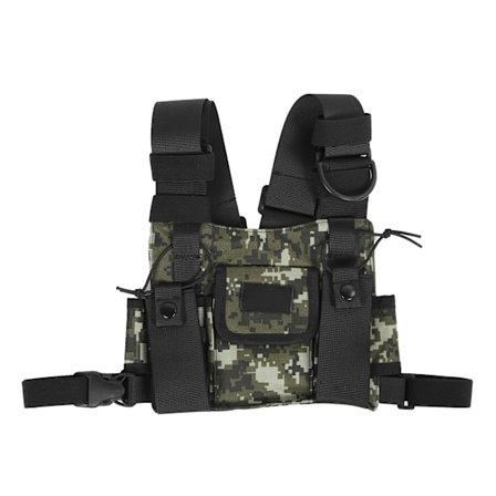 YINI Tone Walkie Talkie -säilytyslaukku, säädettävä etutasku, kantolaukku, digitaalinen naamiointi