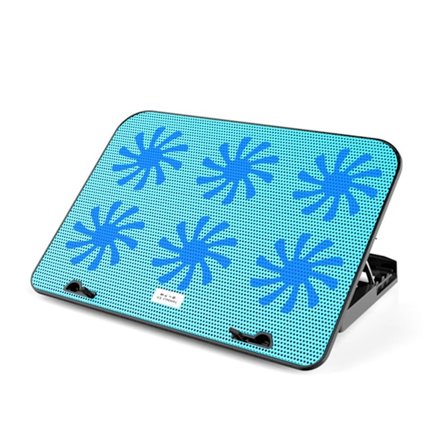 Kylplatta för bärbar dator Gaming Kylstativ för bärbar dator med 6 tysta fläktar för 11-18 tums bärbara datorer 5 höjdstativ 2 USB portar
