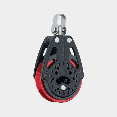Harken 57mm Ratchet Block - Swivel, Red Sheave (2135.RED)