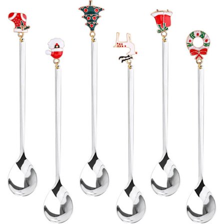 Juleskje i gaveeske med 6 deler (sølv)