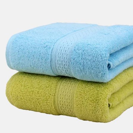 {xj}Luksuspakke med 2 badehåndklær i 100 % egyptisk bomull, supermykt håndkle