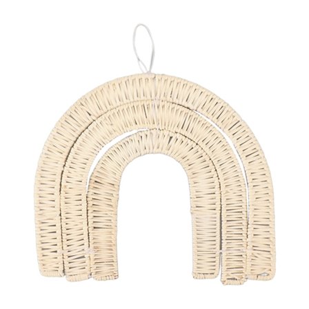 Flettet regnbue vægdekoration håndlavet nordisk stil naturlig økovenlig vævet regnbue vægdekoration til soveværelse hjem