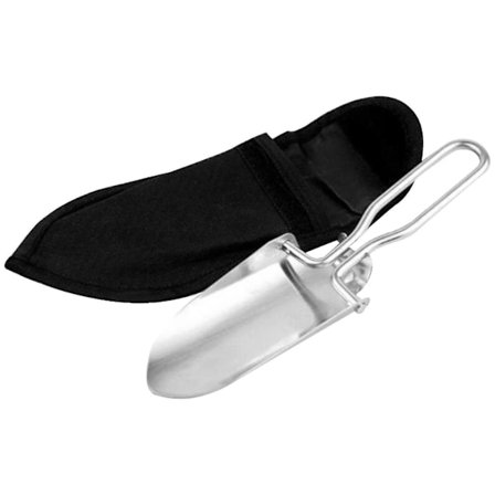 Bærbar sammenleggbar hagespade i rustfritt stål for å grave opp ville grønnsaker (1 stk)