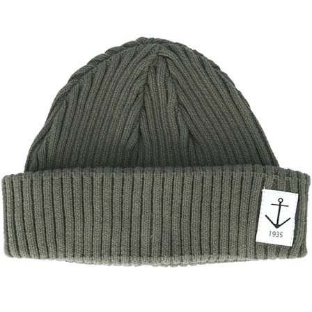 Resteröds - Vert shortbeanie Bonnet - Smula Army Green Organic Short Beanie @ Hatstore