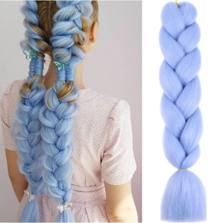 Fargerike Mix Flettehår Extensions Jumbo Hår Regnbuefarge Fletteparykker