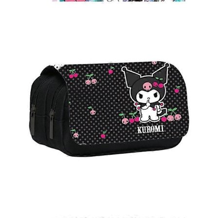 Anime Kuromi -painokuvallinen kaksinkertainen kynäkotelo Kuromi perus- ja yläkoululaisille tarvikekotelo kynäkotelo