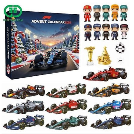 F1 Advents Nedtællings Festival Kalender Blind Box, Juletræsdekoration, Akrylvedhæng, Samlerpynt [GPA]