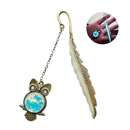 Voksne Børn Lysende Metal Fjer Retro Bogmærke Læse Side Markører Fjer Metal Bogmærke Gaver