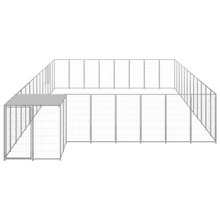 Vidaxl Hundgård Silver 30,25 M² Stål Silver