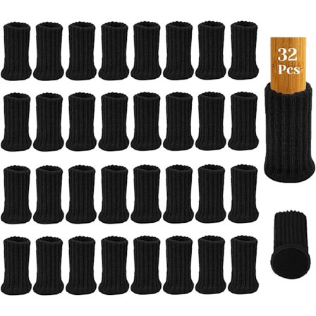 32 stk. filt møbelstrømper til stole, bordmøbelbetræk, møbelstrømper til stolefødder, hætter, fødder, gulvbeskyttere - forhindrer